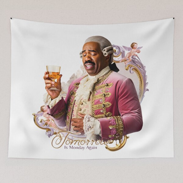 Item preview, Elegant Baroque Aristocrat Whimsical Vintage Humor Art  Tomorrow Is Monday Again designed and sold by AnnDesignStudio.