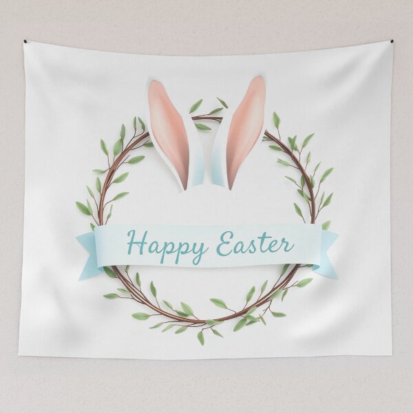 Item preview, Bunny Ears Wreath - Happy Easter designed and sold by svarupa.