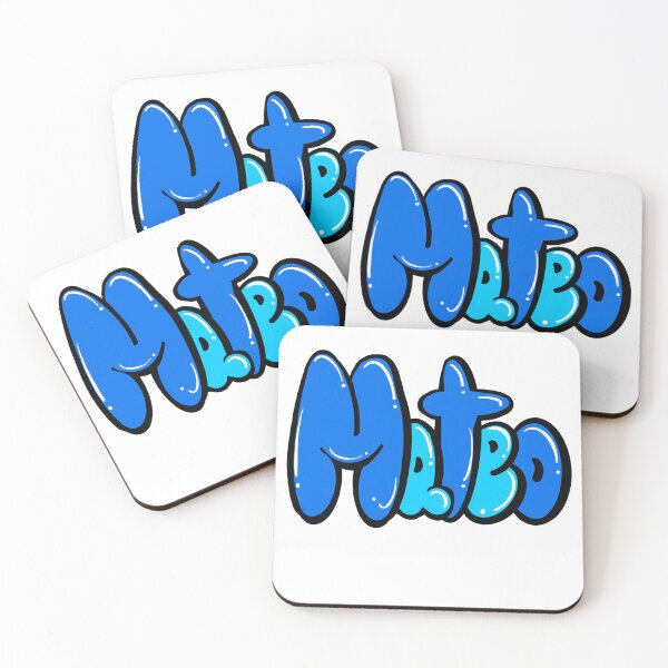 Item preview, Mateo name in blue Top 10 best personalized gifts for boys and men named Mateo designed and sold by Artonmytee.