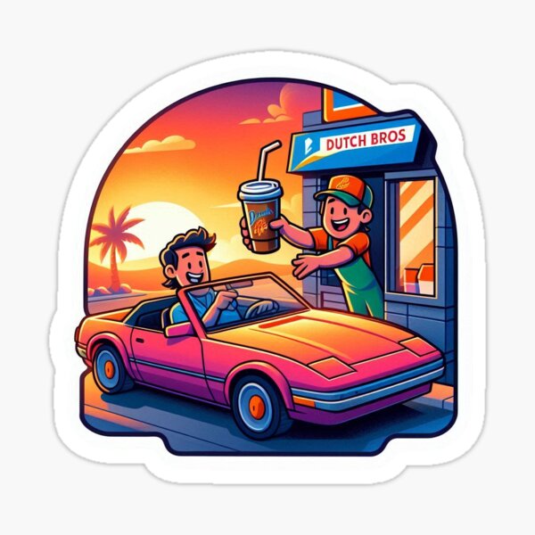 Item preview, Dutch Bros Drive-Thru Vibes sticker  designed and sold by Gscode.