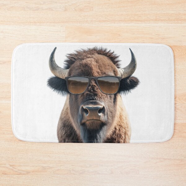 Item preview, Funny cool American Bison wearing sunglasses designed and sold by LazyOwlStore.