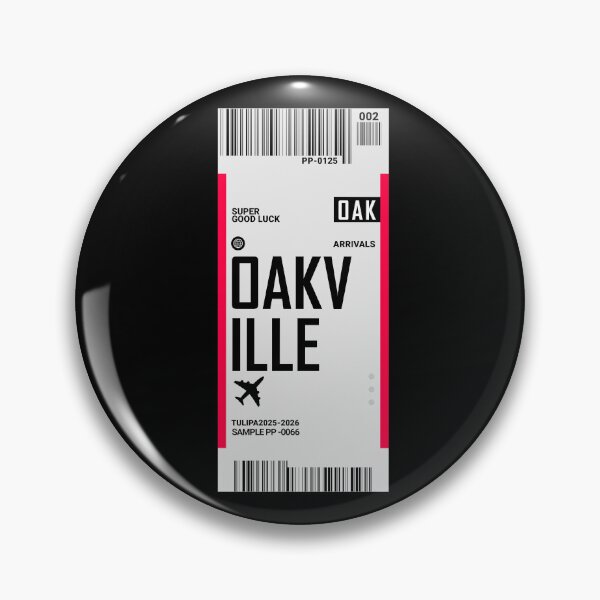 Item preview, oakville boarding pass Toronto city Sticker designed and sold by TulipaGraphics.