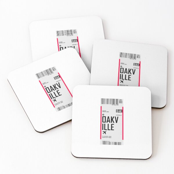 Item preview, oakville boarding pass Toronto city Sticker designed and sold by TulipaGraphics.