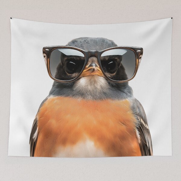 Item preview, Funny cool American Robin wearing sunglasses designed and sold by LazyOwlStore.