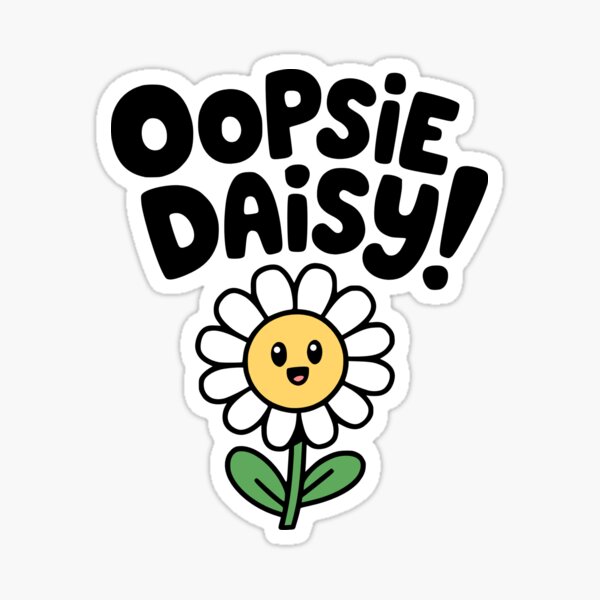 Vista previa del artículo con la obra «¡Uy, Daisy! Lindo juego de palabras con flores», diseñado y vendido por PMCreative.