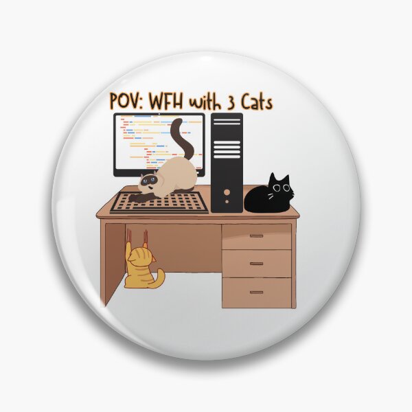Item preview, POV WFH With 3 Cats designed and sold by WharryG.