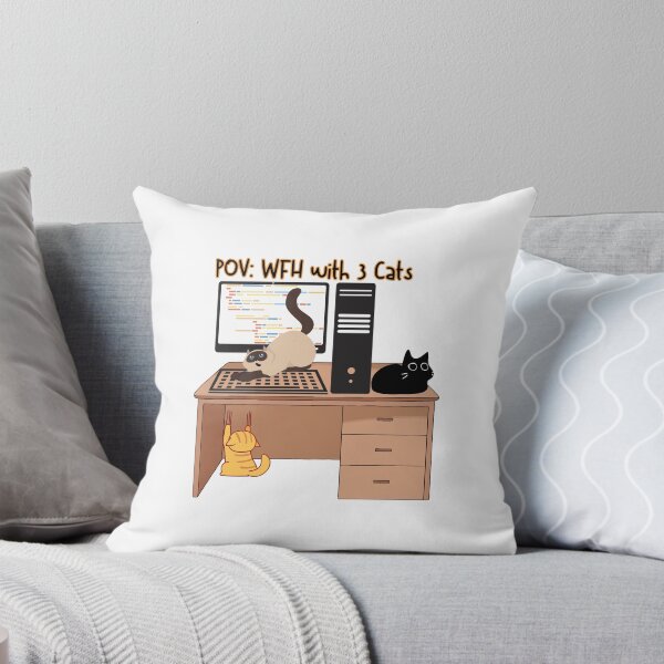 Item preview, POV WFH With 3 Cats designed and sold by WharryG.