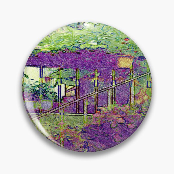 Item preview, Stair with pink flowers in St.Tropez, the provence designed and sold by Robert Elfferich.