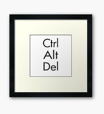 Ctrl Alt Del Framed Print