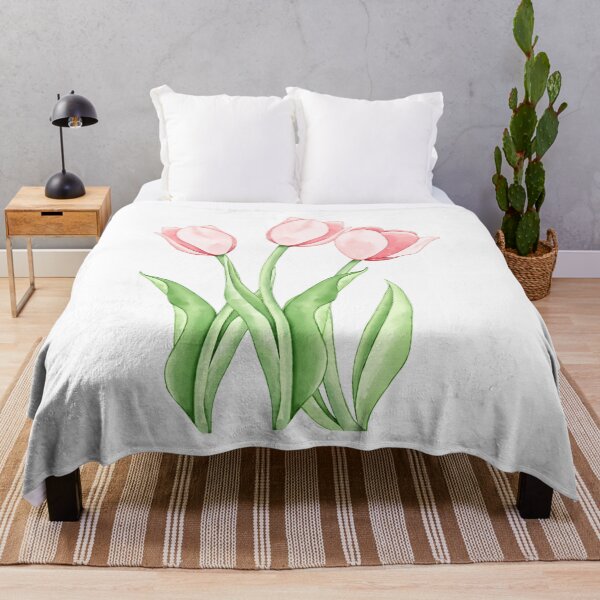 Item preview, Watercolor Pink and White Tulips designed and sold by mimiscreativity.
