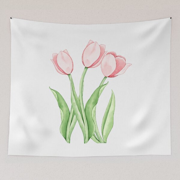 Item preview, Watercolor Pink and White Tulips designed and sold by mimiscreativity.