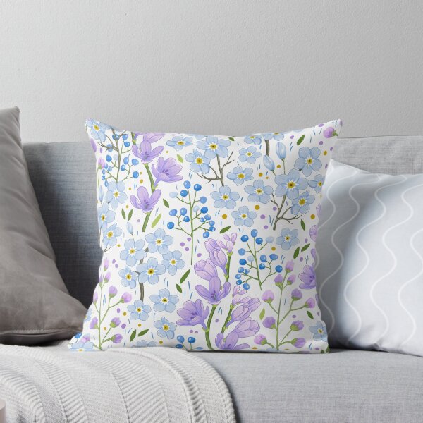 Item preview, blue and violet flower pattern  designed and sold by LivsPlantHouse.