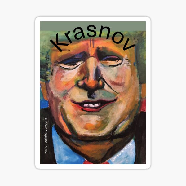 Vista previa del artículo con la obra «Krasnov Trump», diseñado y vendido por MemePainter.