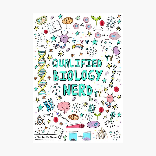 Item preview, Qualified Biology Nerd designed and sold by DoctorMeClever.