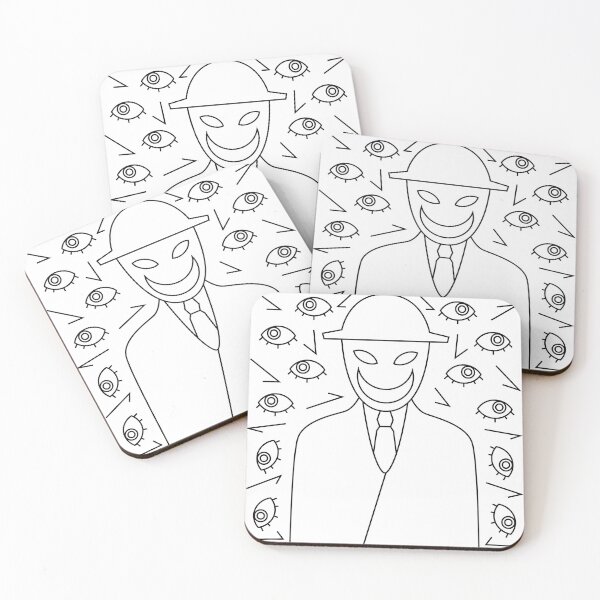 Item preview, Smiling specter with mask and surrounding Eyes designed and sold by estebansequeira.