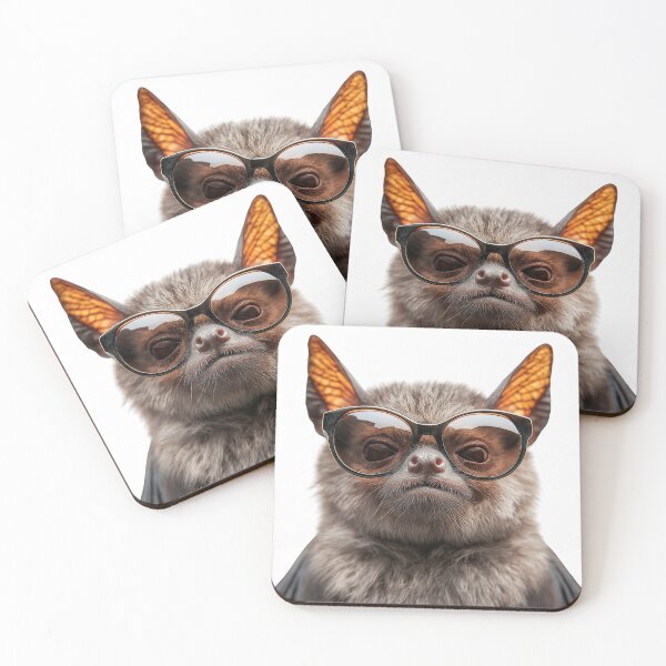 Item preview, Funny cool Big Brown Bat wearing sunglasses designed and sold by LazyOwlStore.