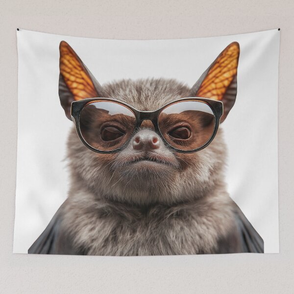 Item preview, Funny cool Big Brown Bat wearing sunglasses designed and sold by LazyOwlStore.