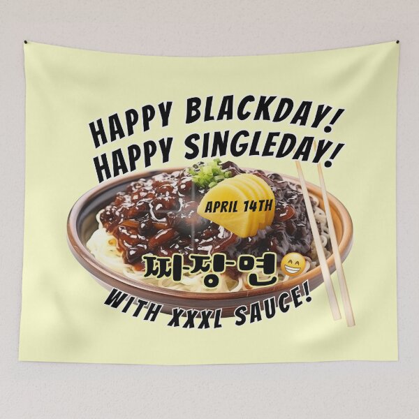 Item preview, Happy Black Day – Jjajangmyeon with XXXL Sauce! designed and sold by mycreastyle.