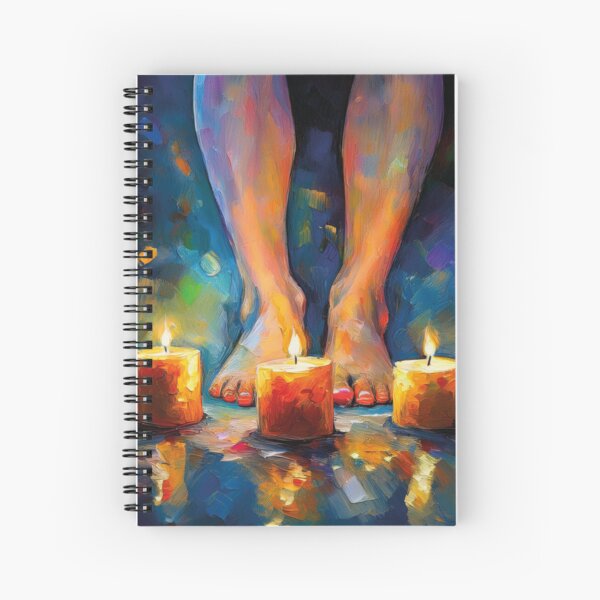 Pieds aux 3 bougies Cahier à spirale