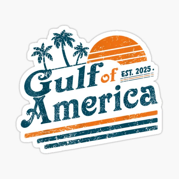 Item preview, Retro Vintage Gulf Of US America 2025 American Flag Mexico designed and sold by FunnyHumorTees.