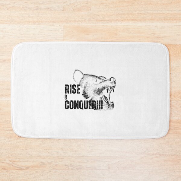 Item preview, Rise & Conquer Bear - Black & White - Motivational/ Inspirational quotes designed and sold by TishCO.