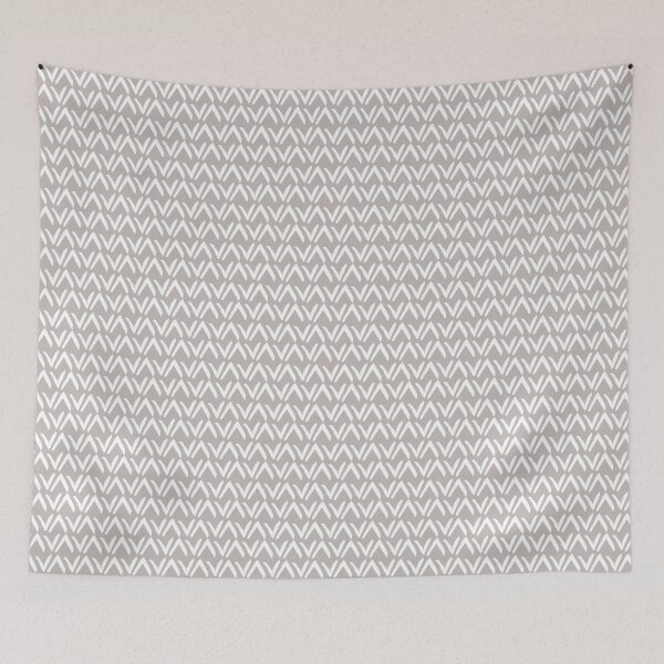 Item preview, Chevron V Shape | White on Beige | Pattern designed and sold by Menega  Sabidussi.