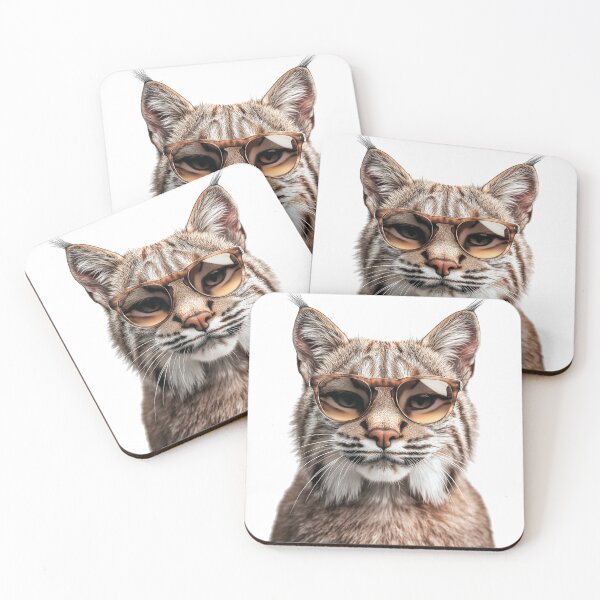Item preview, Funny cool Bobcat wearing sunglasses designed and sold by LazyOwlStore.