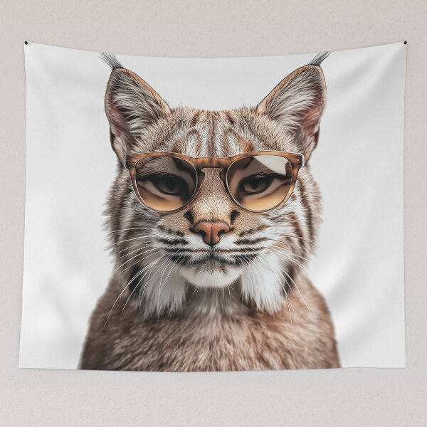 Item preview, Funny cool Bobcat wearing sunglasses designed and sold by LazyOwlStore.