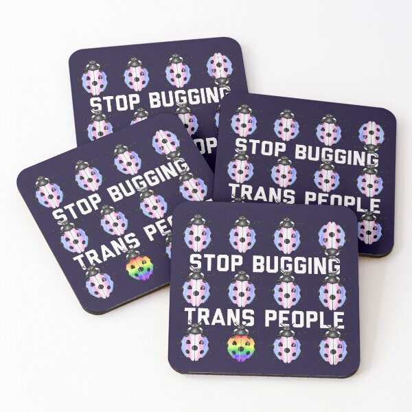 Item preview, Stop Bugging Trans People Ladybugs  designed and sold by Art by Veya.