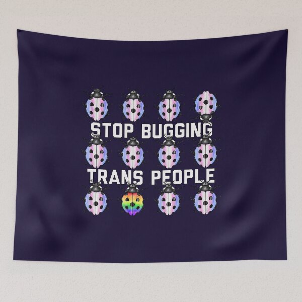 Item preview, Stop Bugging Trans People Ladybugs  designed and sold by Art by Veya.
