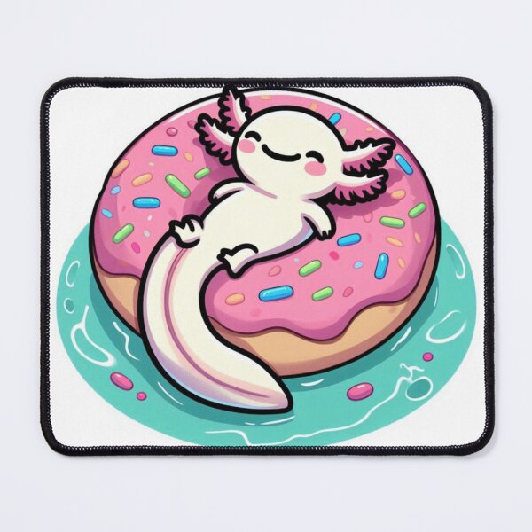 Item preview, Axolotl in a donut floatie Sticker designed and sold by Ink&Whimsy.