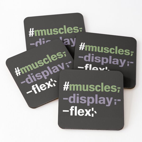 Item preview, Funny CSS Coding – "Muscles Display: Flex designed and sold by Golden-flower22.