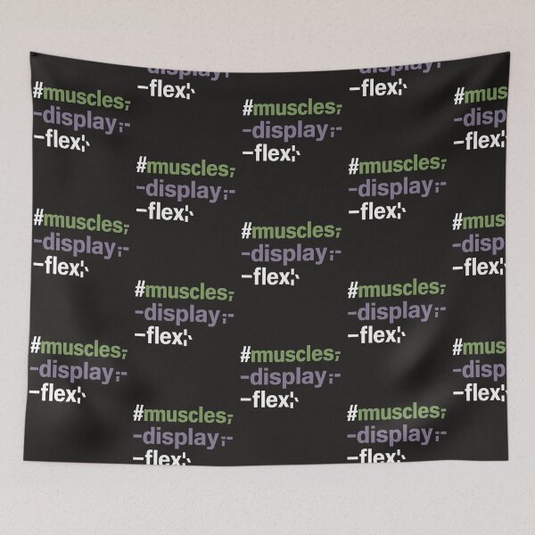 Item preview, Funny CSS Coding – "Muscles Display: Flex designed and sold by Golden-flower22.