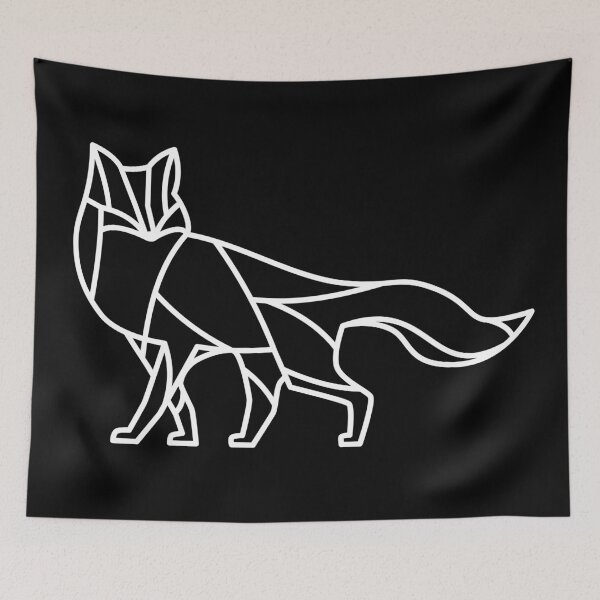 Item preview, Stained Glass Fox -White designed and sold by PinkFoxDesigns.