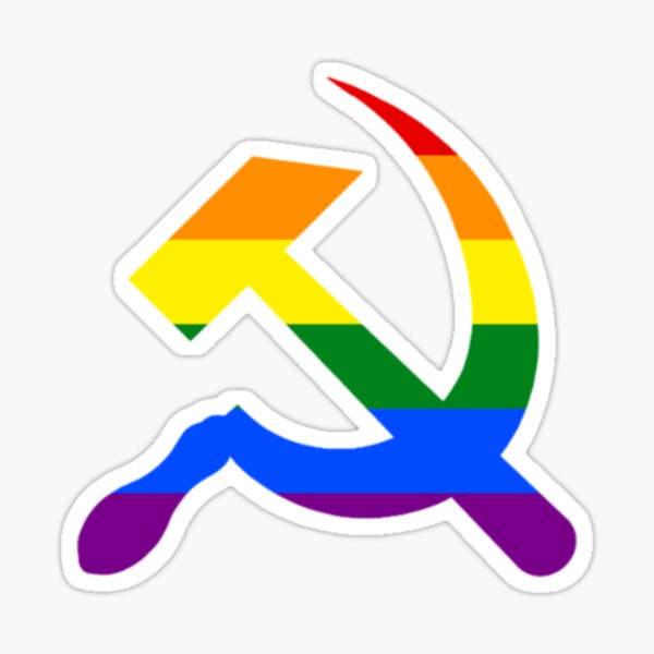 Artikel-Vorschau von Pride Regenbogen Hammer und Sichel Queer Kommunist, designt und verkauft von RockFireMerch.