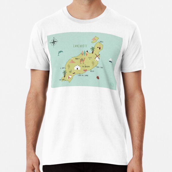 Item preview, Illustrated map of Lanzarote designed and sold by ymkesinfogr.