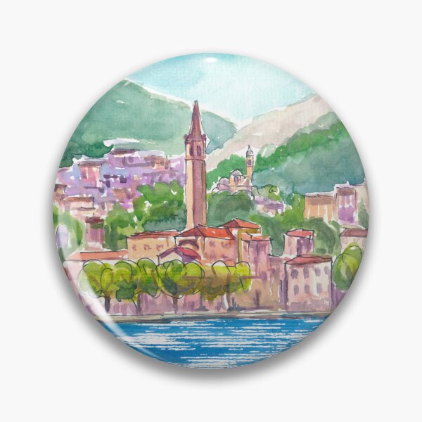 Item preview, Malgrate on Lake Como with Alpine Serenity designed and sold by artshop77.