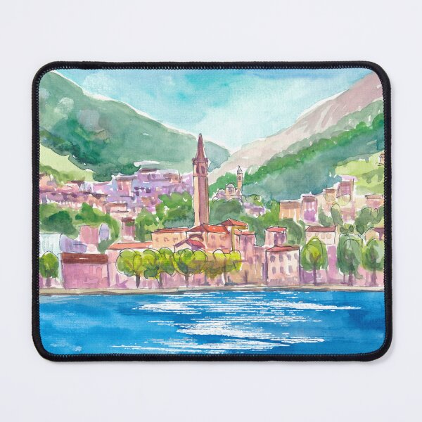 Item preview, Malgrate on Lake Como with Alpine Serenity designed and sold by artshop77.