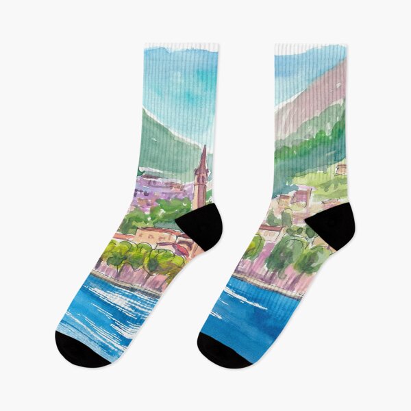 Item preview, Malgrate on Lake Como with Alpine Serenity designed and sold by artshop77.