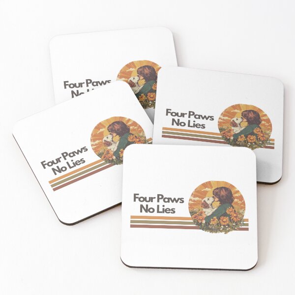 Item preview, Four Paws No Lies – Retro Dog Mom Design designed and sold by Reugba.