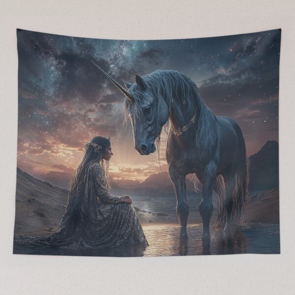 Item preview, Whispers of the Starlit Unicorn designed and sold by LemurianPortals.