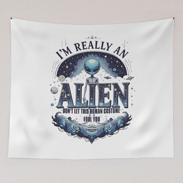 Item preview, Funny Alien Human Costume - Sci-Fi Humor Design designed and sold by latelierdechris.