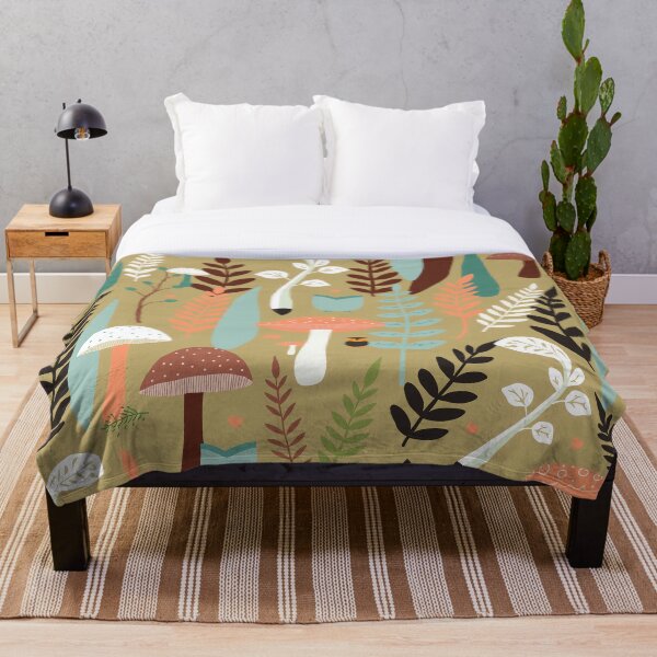 Item preview, "Enchanted forest" design with mushrooms and foliage designed and sold by Ink-Studi0.