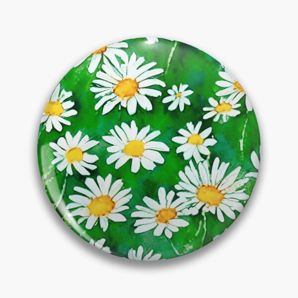 Item preview, Watercolor Daisies in a Green Field designed and sold by Marymarice.