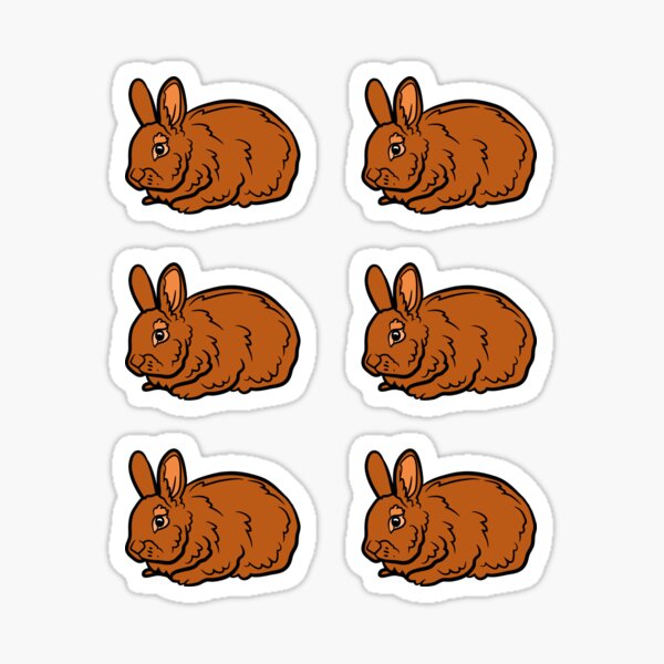 Item preview, Thrianta Rabbit Sticker Set – Sunny Ginger Charm designed and sold by AYOUB-SPACE.