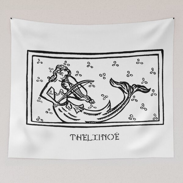 Item preview, Thelxinoë the mermaid daughter of Zeux & Moon of Jupiter - Calligraphy designed and sold by Atropa Parcae.