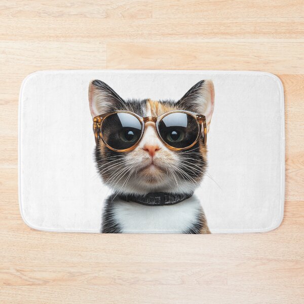 Item preview, Funny cool Calico Cat wearing sunglasses designed and sold by LazyOwlStore.