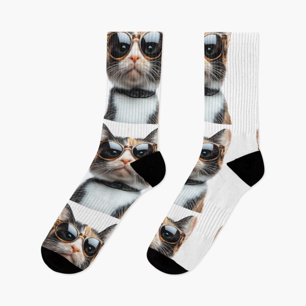 Item preview, Funny cool Calico Cat wearing sunglasses designed and sold by LazyOwlStore.