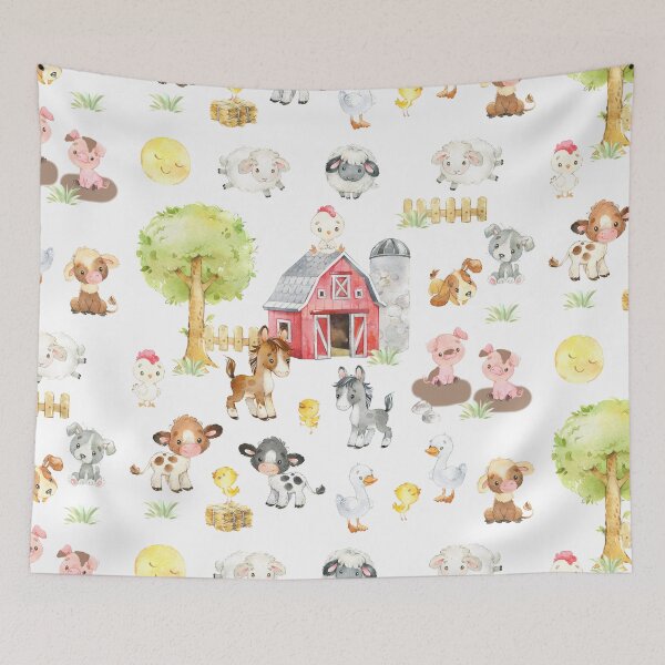 Item preview, Farm Animals Scene Nursery Kids  designed and sold by Laura DeCamp.