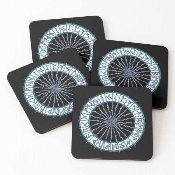 Item preview, Elder Futhark Rune Wheel at Midnight designed and sold by Nicole Whelan.